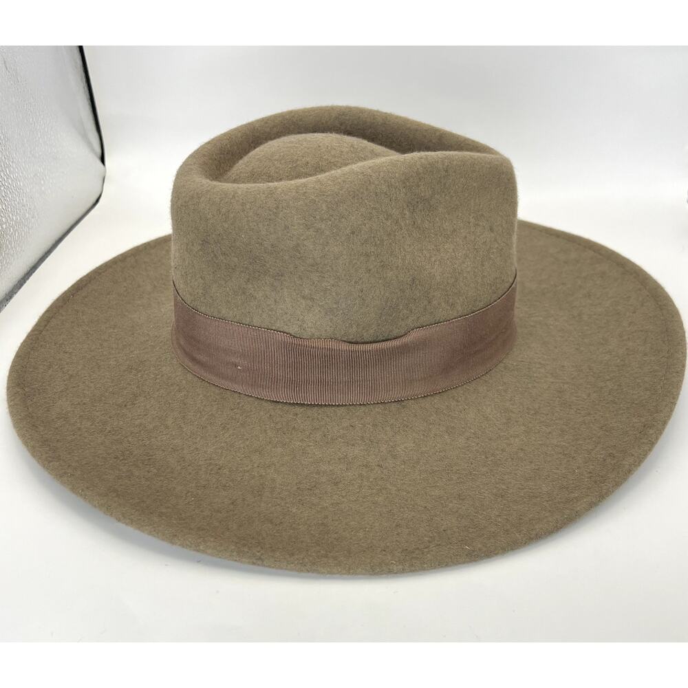 Brixton 100% Wool Felt Hat Heather Twig Beige Gray SMALL Wide Brim Western - Picture 4 of 7